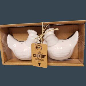 Ceramic Chicken Salt & Pepper Shakers Country Collection Ceramic